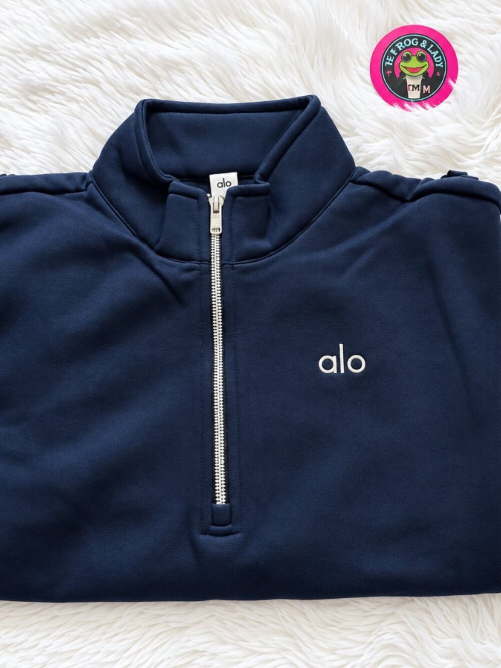 Alo Yoga Accolade 1/4 Zip Pullover Navy NWT XS-L - Picture 8 of 10